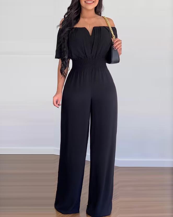 Off-shoulder jumpsuit