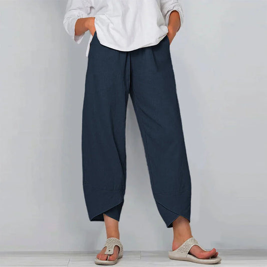 Sadie - Pantalon en coton et lin pour femme