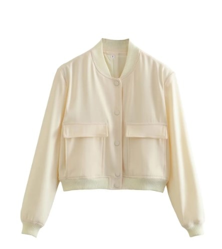 Beige bomber jacket