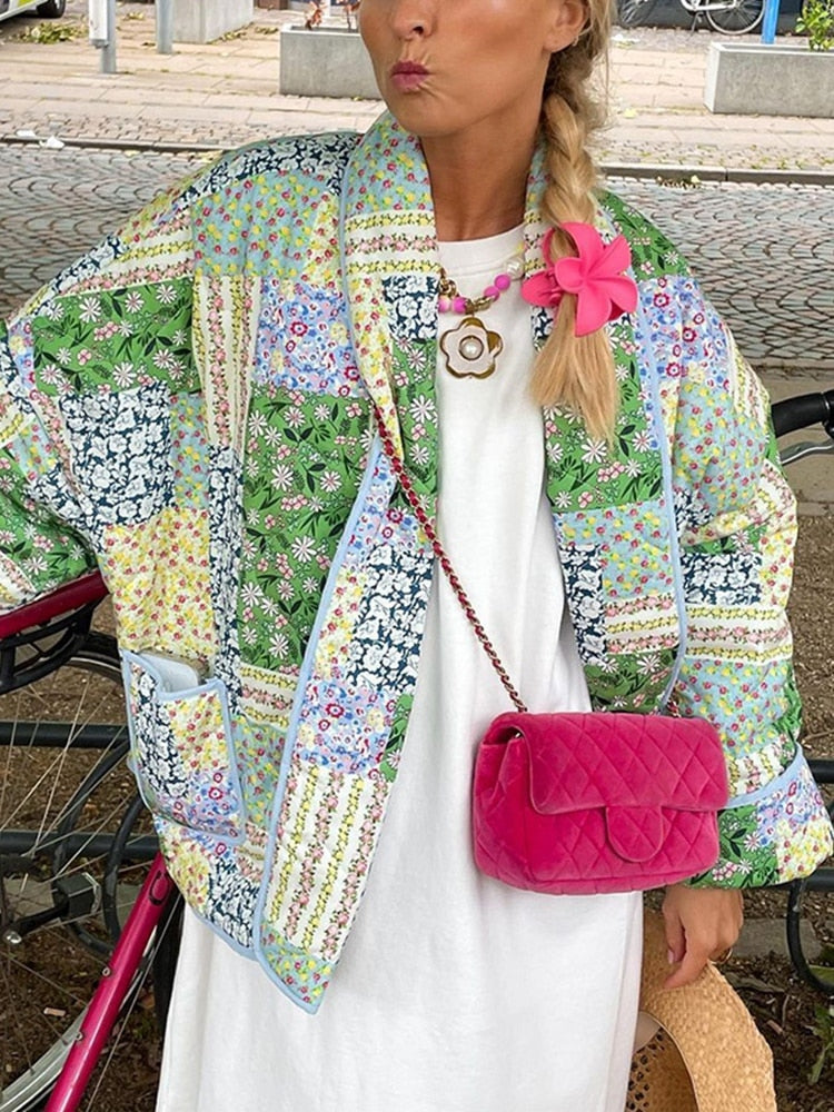 Beatriz - veste matelassée patchwork décontractée