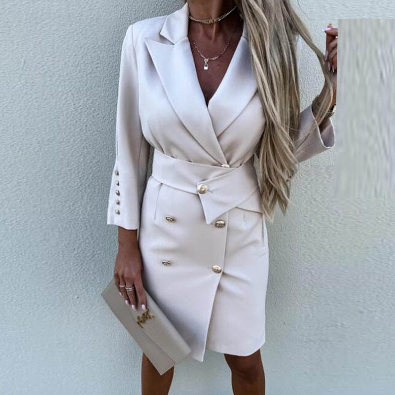 Robe blazer à double boutonnage