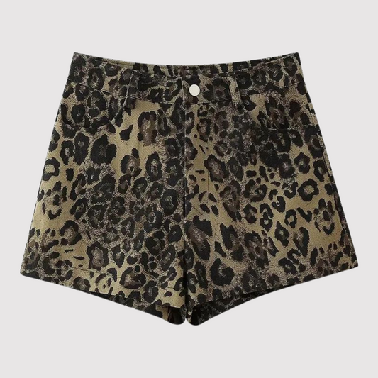 Frances - Shorts met luipaardprint