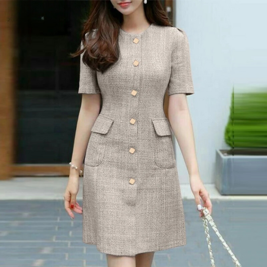 Ruth - Elegant ladies dress with short sleeves