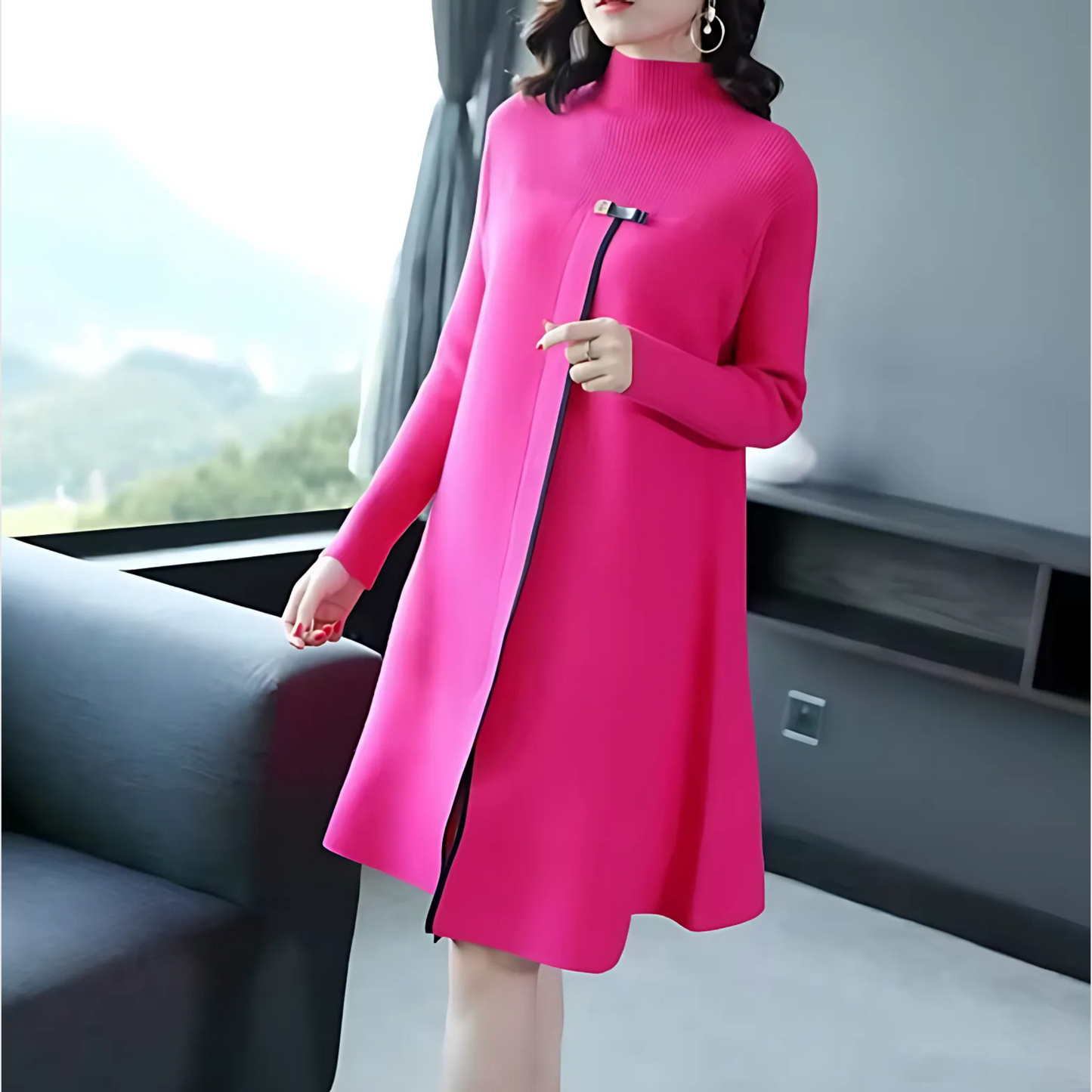 Connie - Knee-length vintage knitted dress