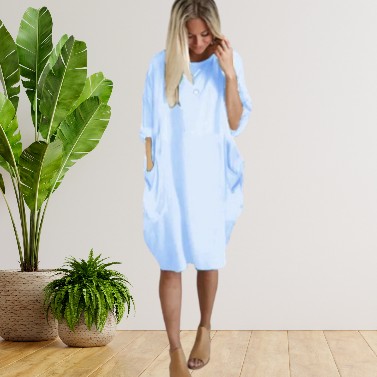 Tifanny - Loose long sleeve sack dress