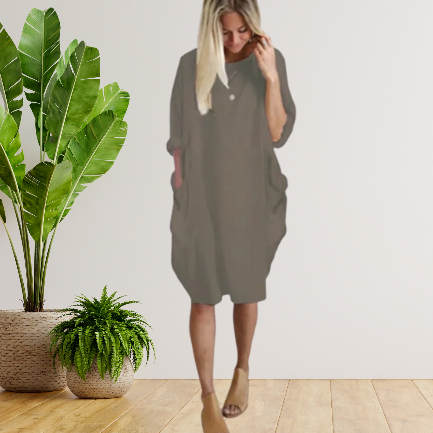 Tifanny - Loose long sleeve sack dress