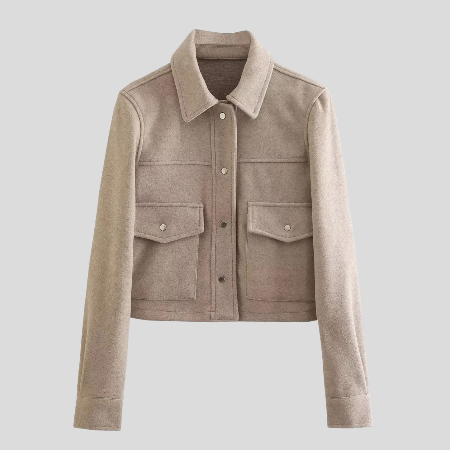 Mabel - Manteau à manches longues boutonné pour femme