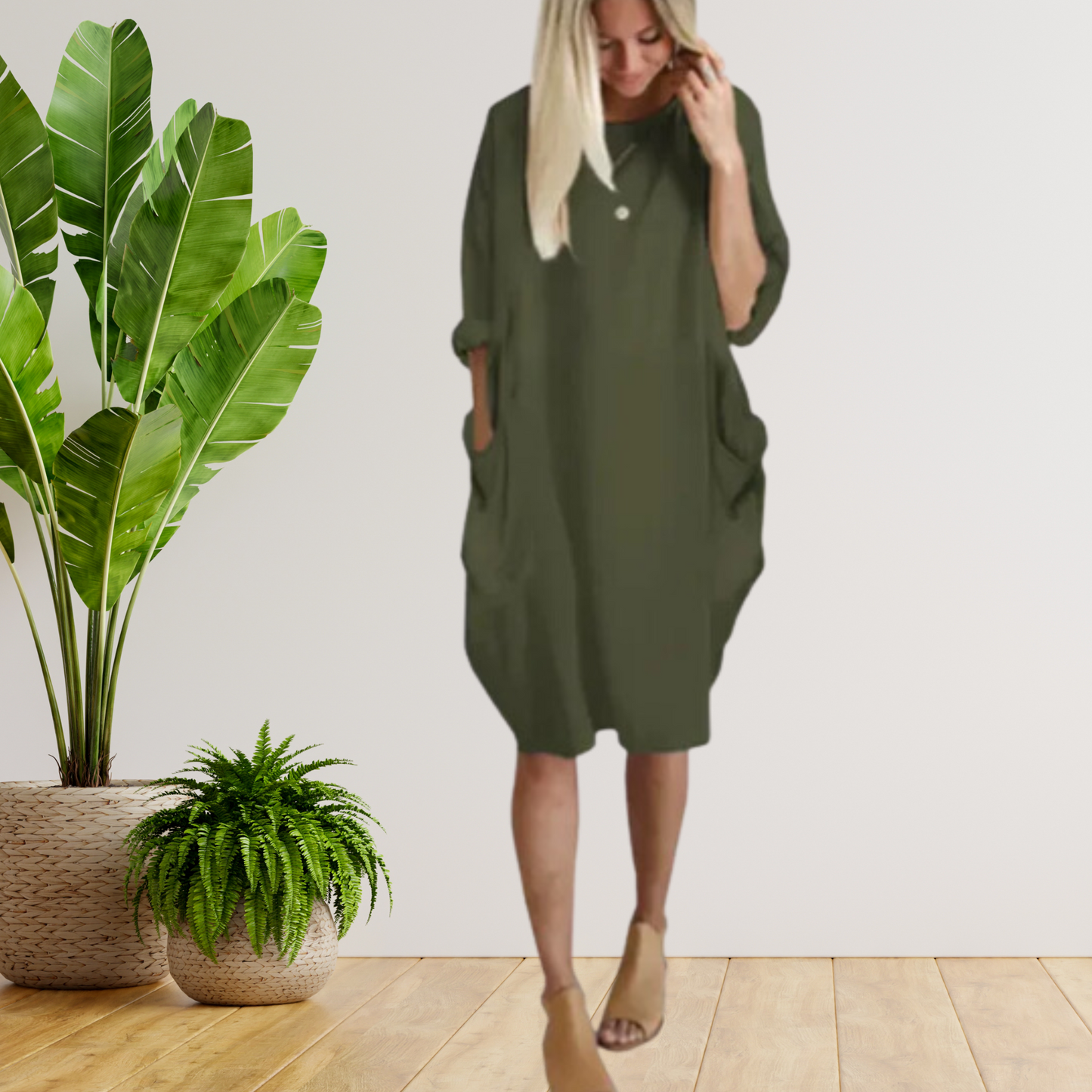 Tifanny - Loose long sleeve sack dress