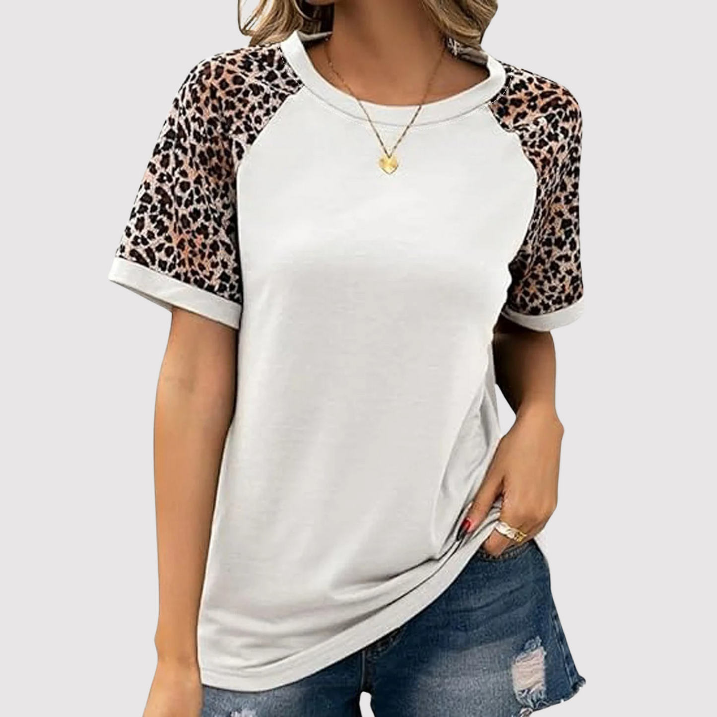 Emmeline - Blouse met luipaardprint