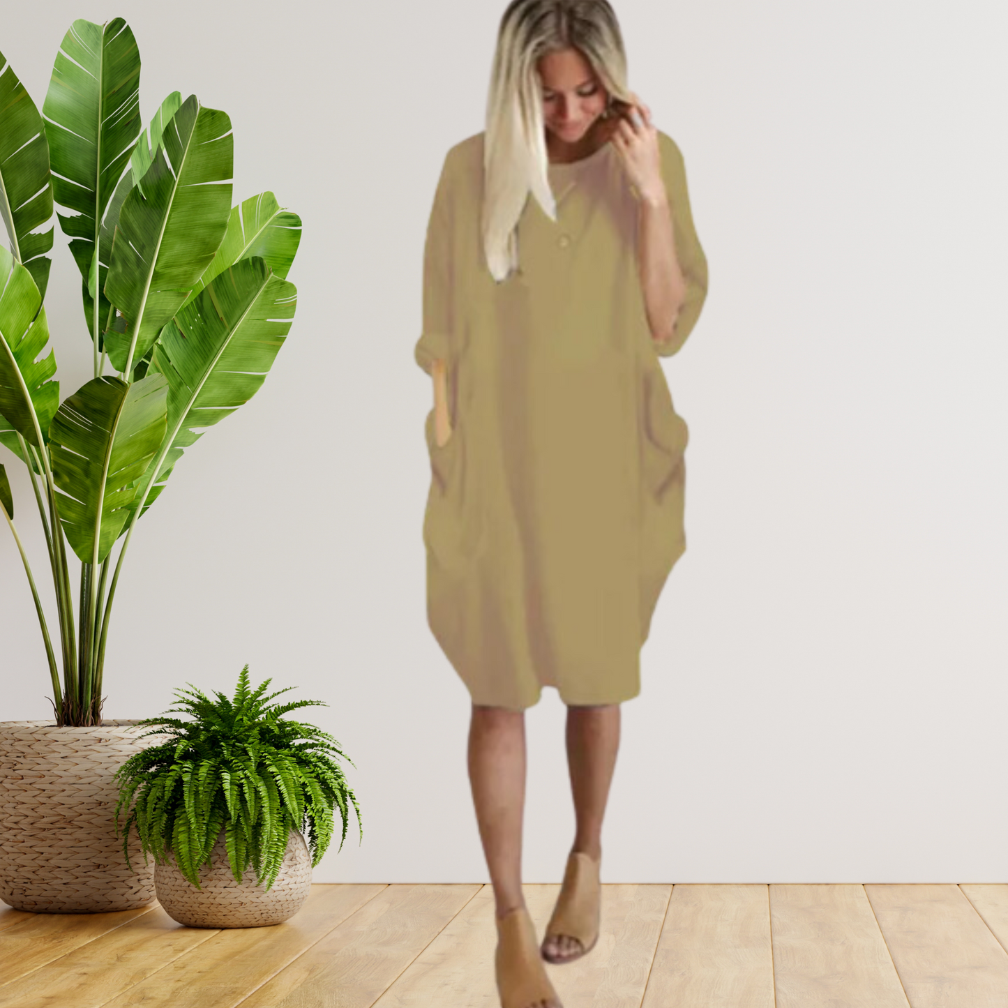 Tifanny - Loose long sleeve sack dress