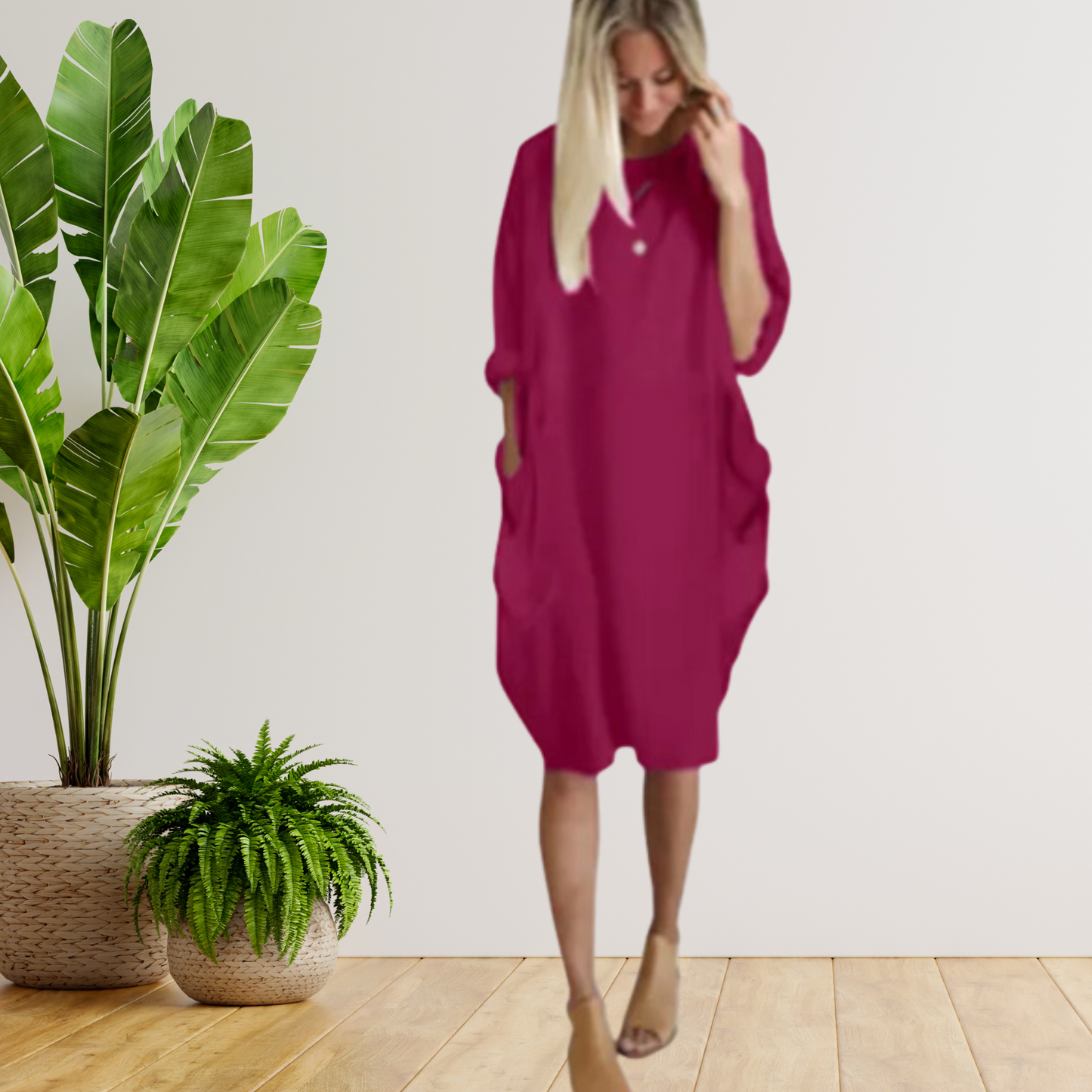 Tifanny - Loose long sleeve sack dress