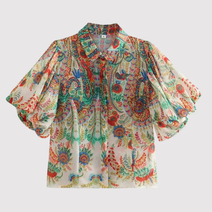 Sylvie - Mode blouse met print