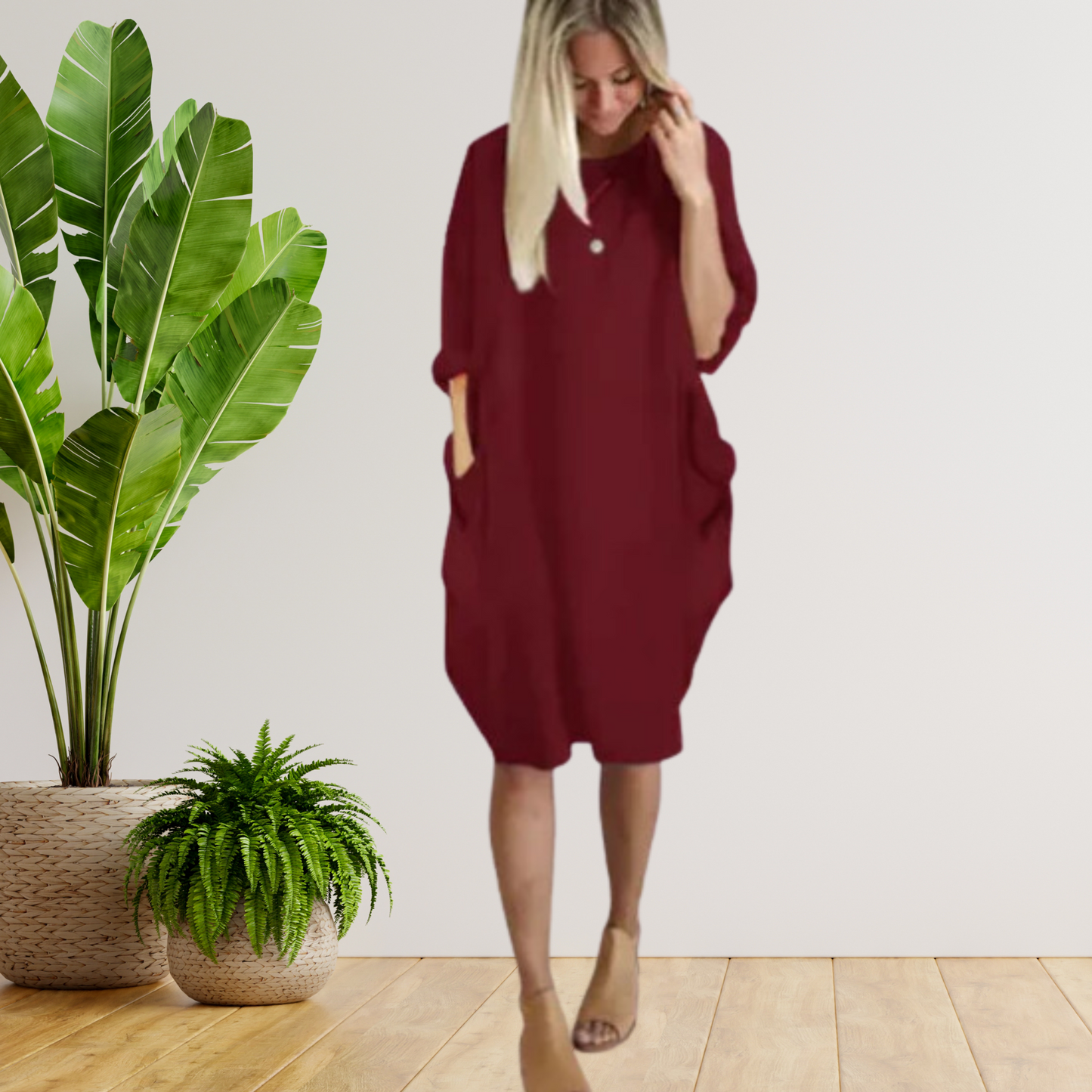 Tifanny - Loose long sleeve sack dress