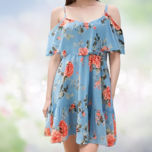 Ophelia - Printed Off Shoulder Dress