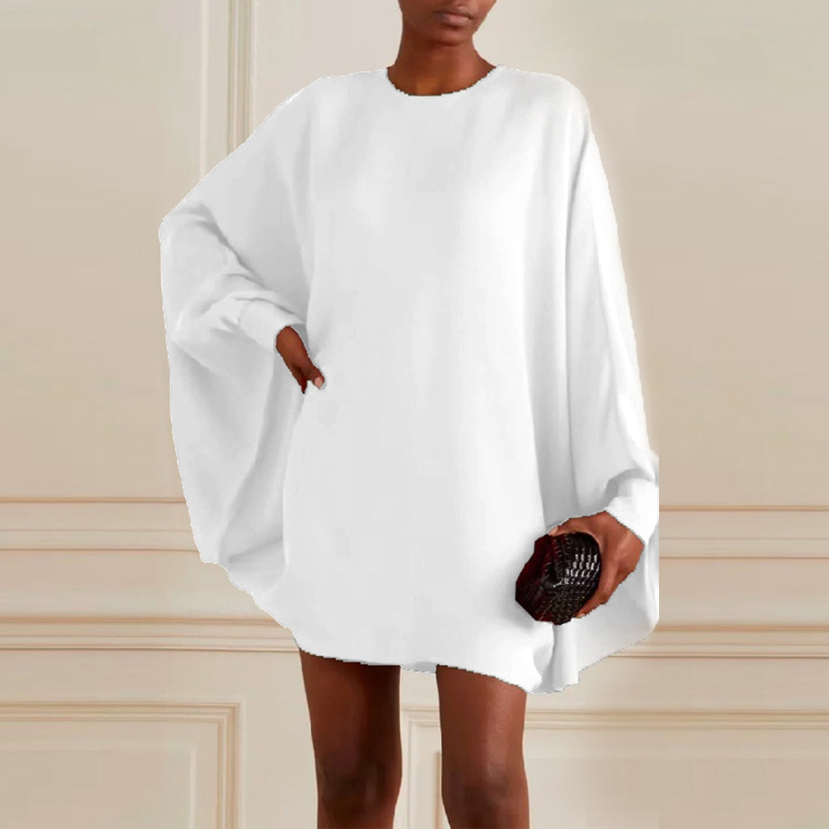 Robe oversize à manches chauve-souris