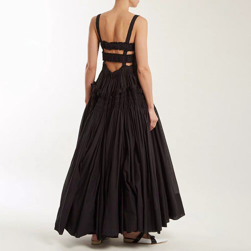 Alice - Pleated Draped Maxi Dress