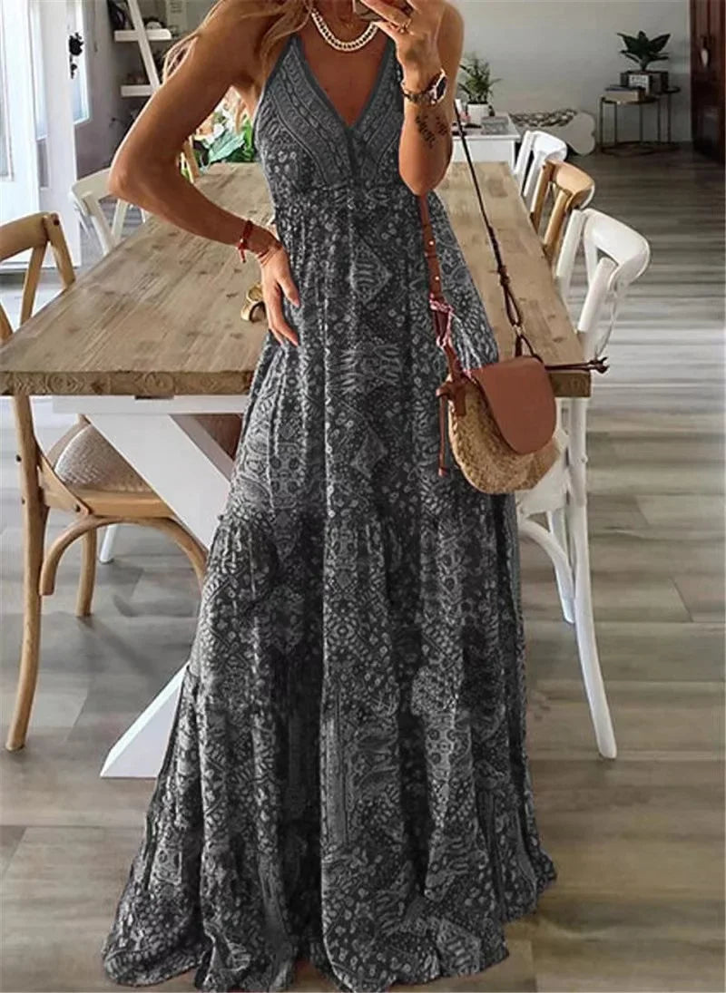 Harriet - Boho Print Maxi Dress