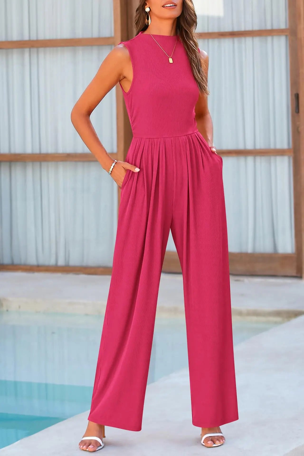 Alma - Jumpsuit met ronde hals