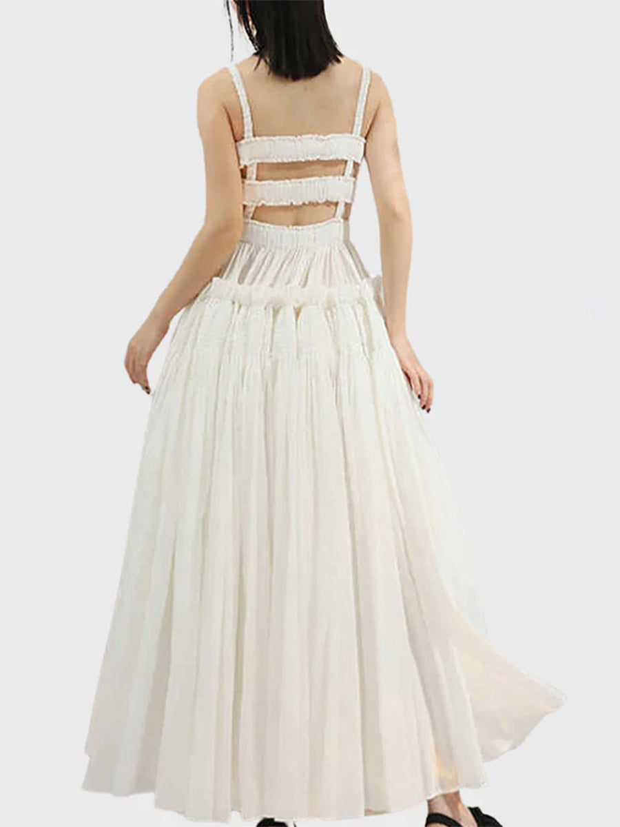 Alice - Pleated Draped Maxi Dress