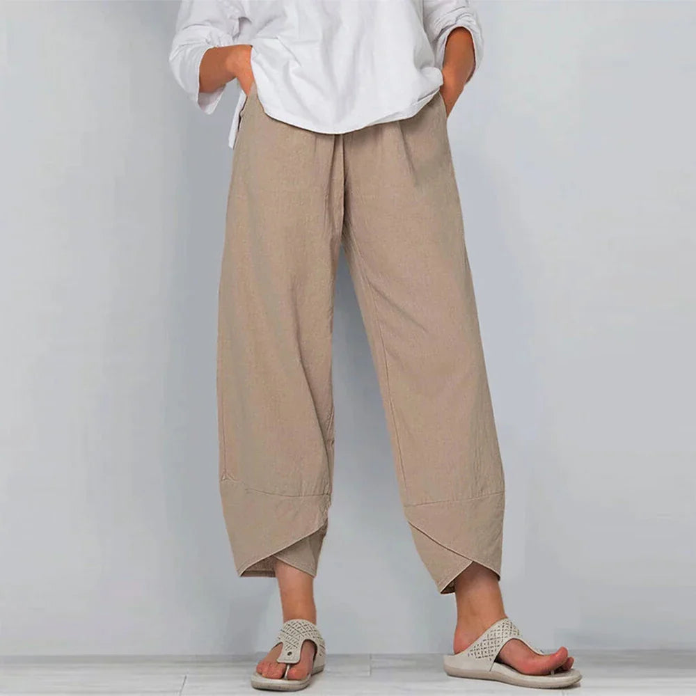 Sadie - Pantalon en coton et lin pour femme