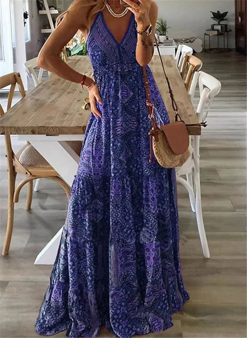 Harriet - Boho Print Maxi Dress