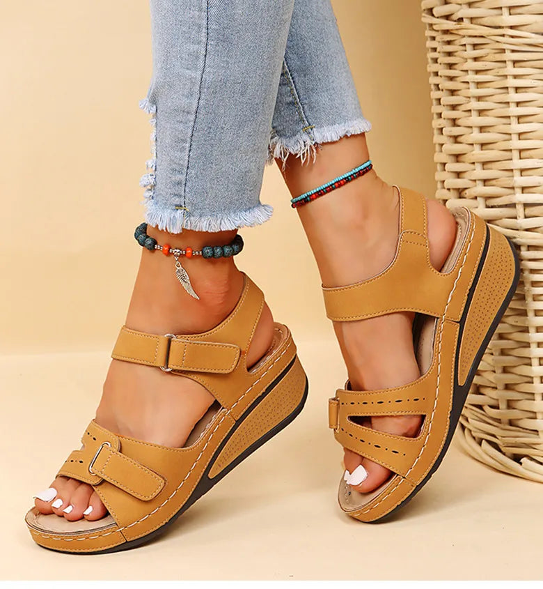 Veritty - Women's wedge sandals with soft bottom