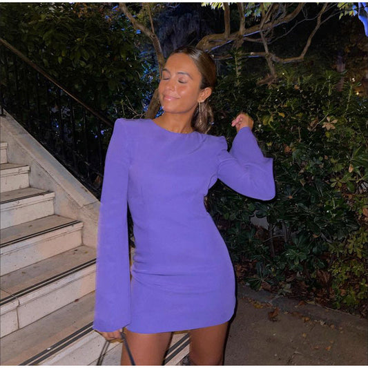 Purple mini dress