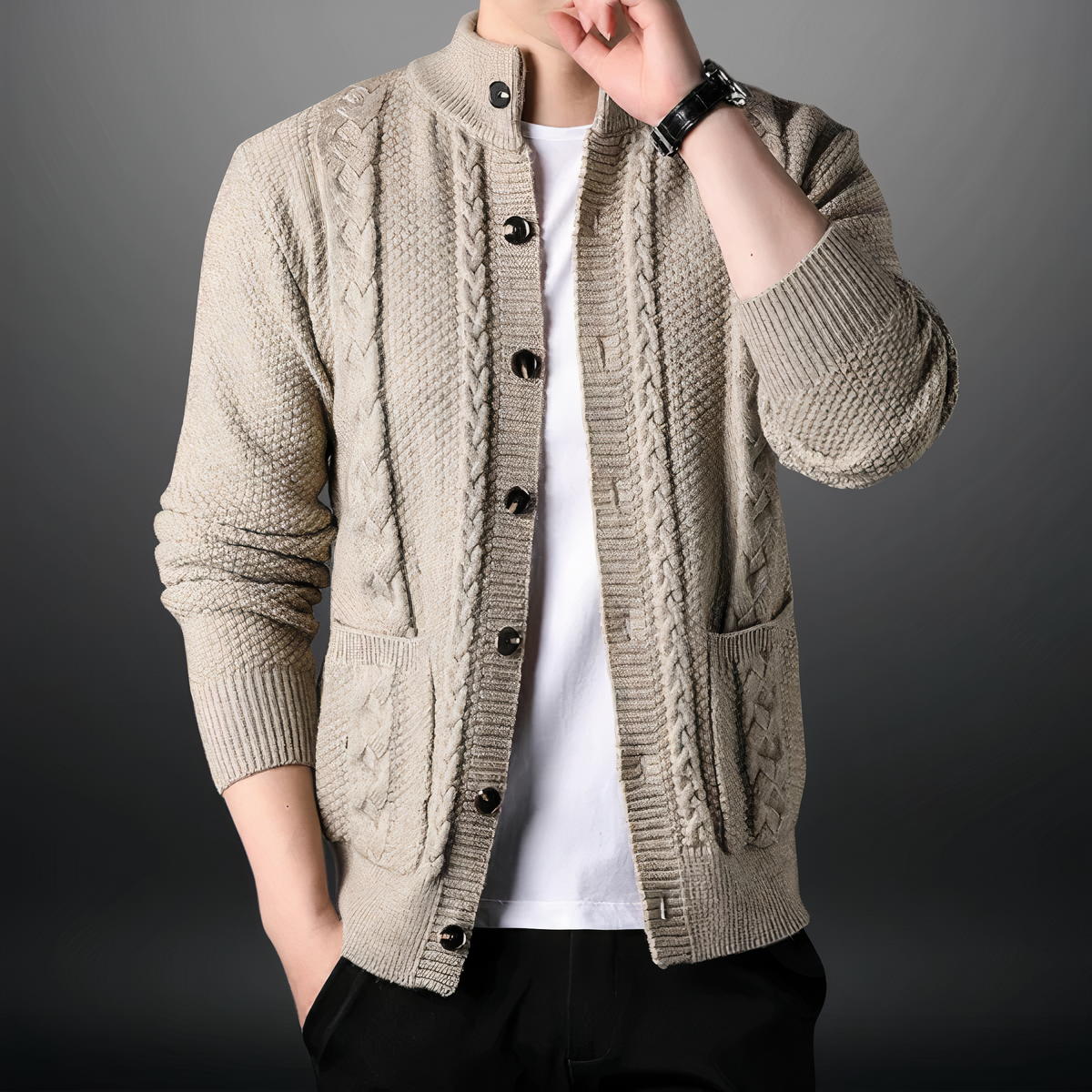 Gilet tricoté tendance pour homme - Toby