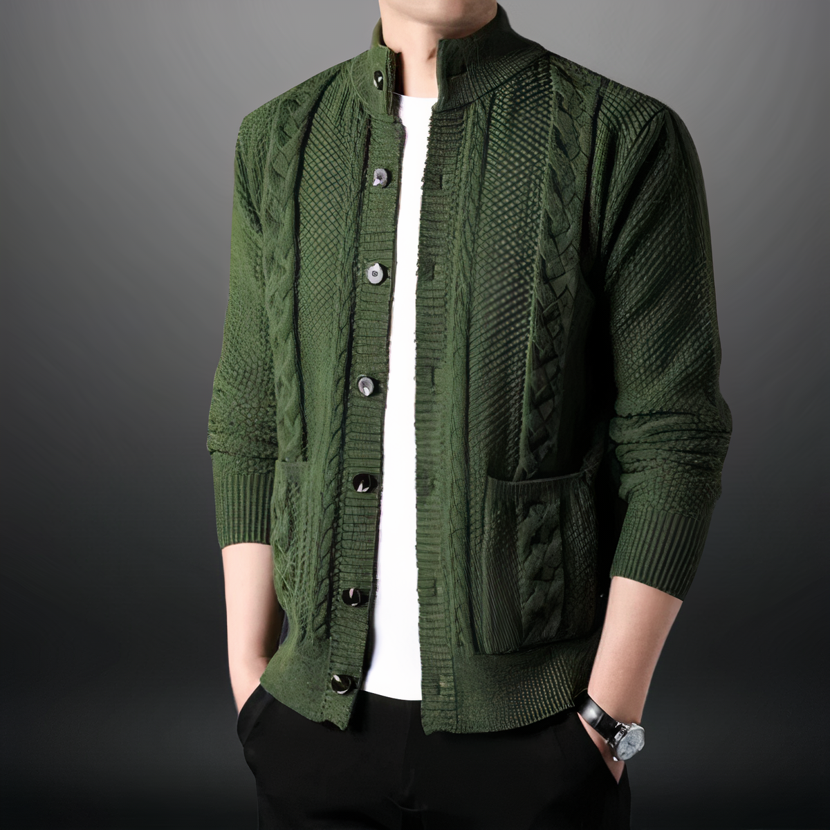 Gilet tricoté tendance pour homme - Toby