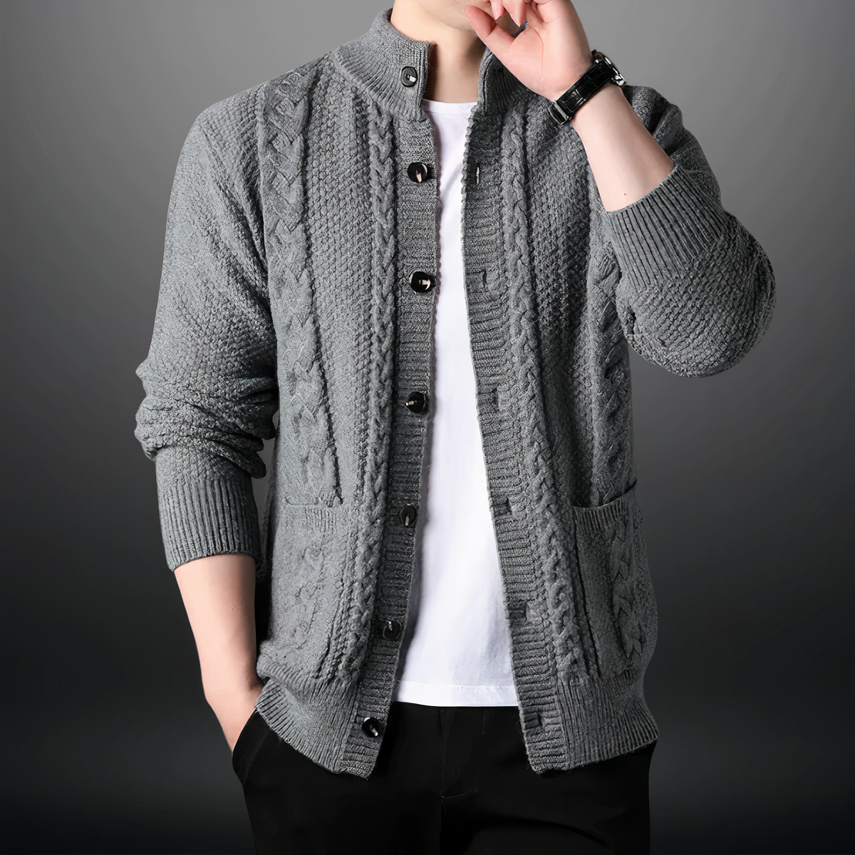 Fashionable knitted vest for men - Toby