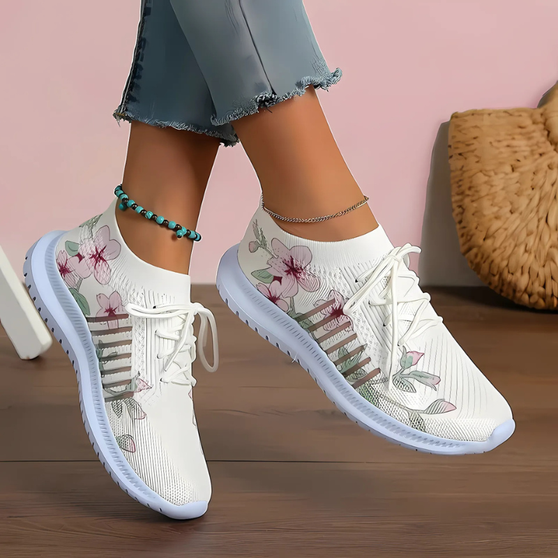 Amelia - Knitted sneakers with print