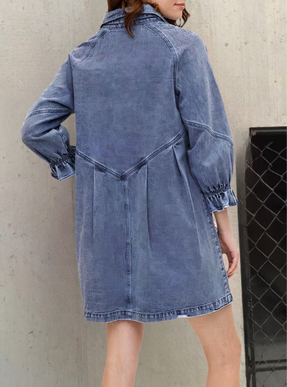 Urban Chic - Robe en jean à manches longues