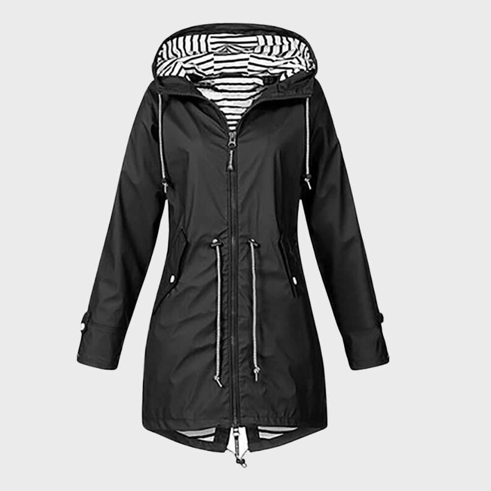 Trendy long raincoat for women