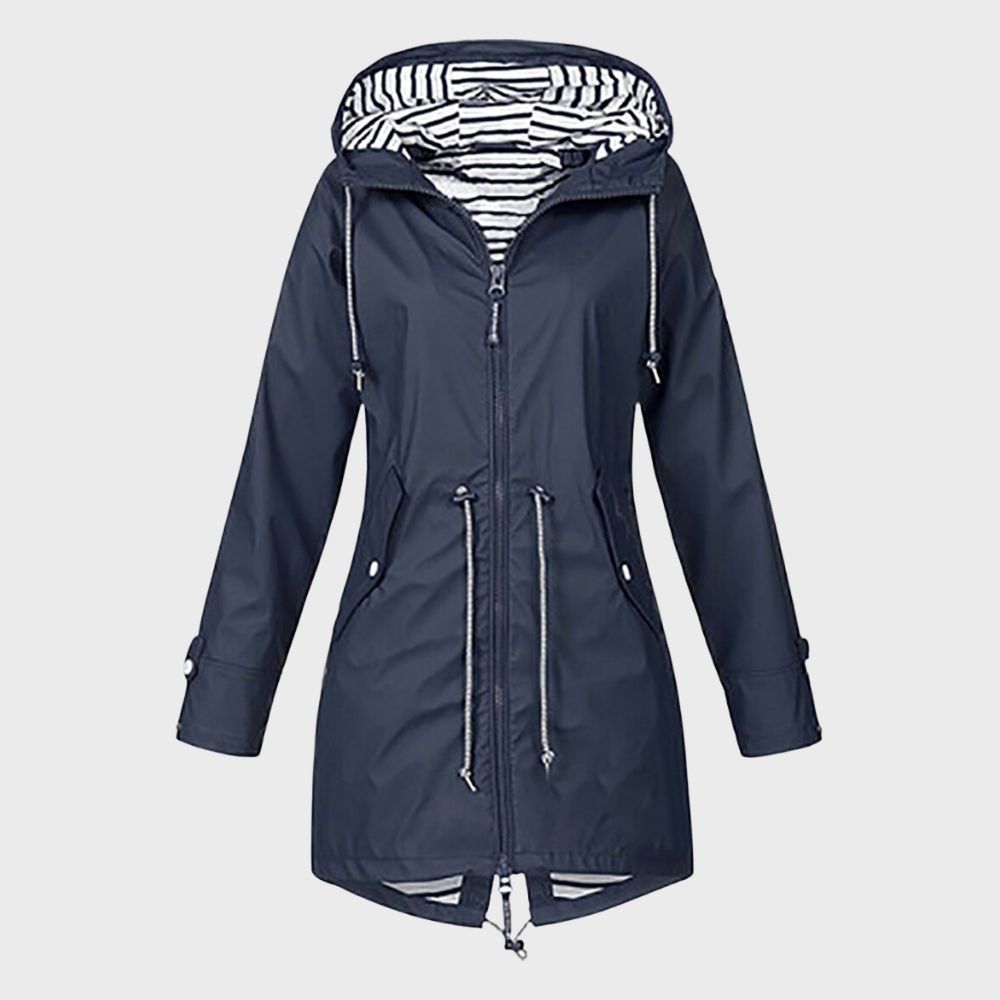 Trendy long raincoat for women