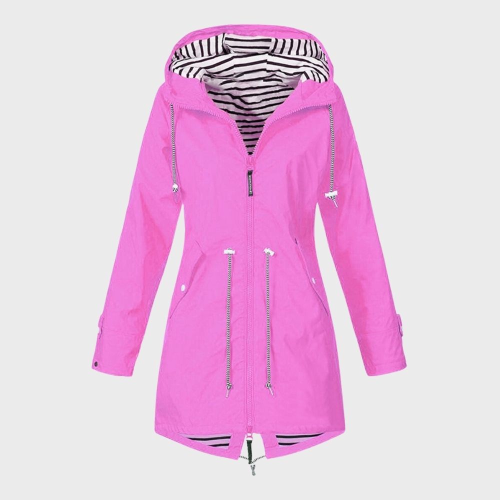 Trendy long raincoat for women