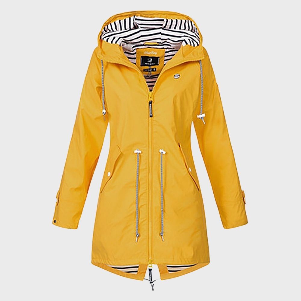 Trendy long raincoat for women