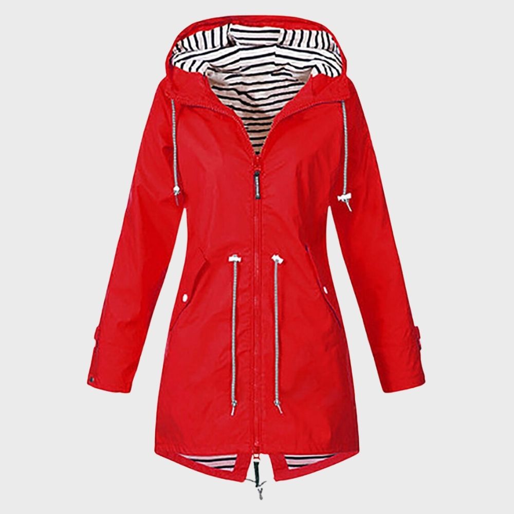 Trendy long raincoat for women