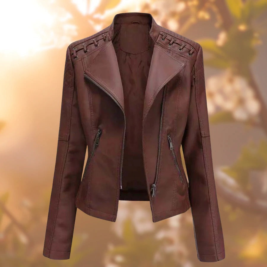 Lana - Stylish and timeless women's leather jacket