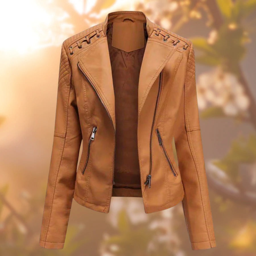 Lana - Stylish and timeless women's leather jacket