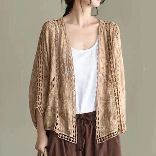 Juliet - Short cotton cardigans with cut-outs