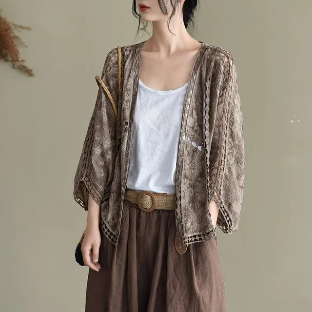 Juliet - Short cotton cardigans with cut-outs