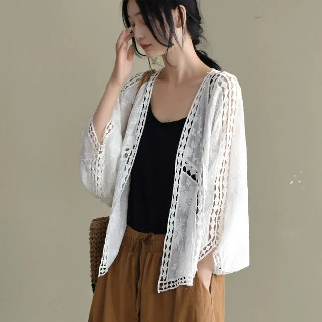 Juliet - Short cotton cardigans with cut-outs