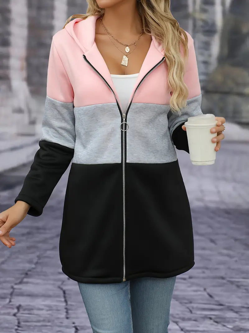 Beatrice - Elegant Color Block Hoodie for women