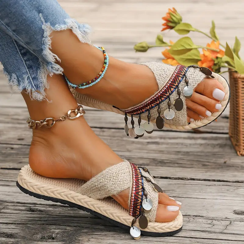 Glenda - Crisscross sandals for women