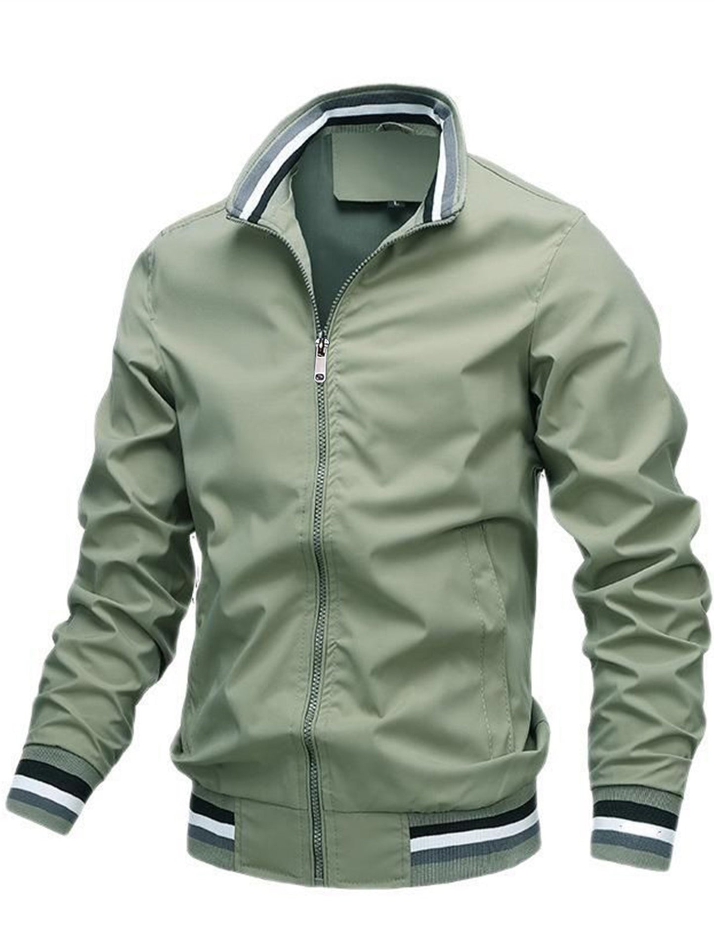 Casual Jacket - Solid Color - Polyester - Perfect for Fall and Winter