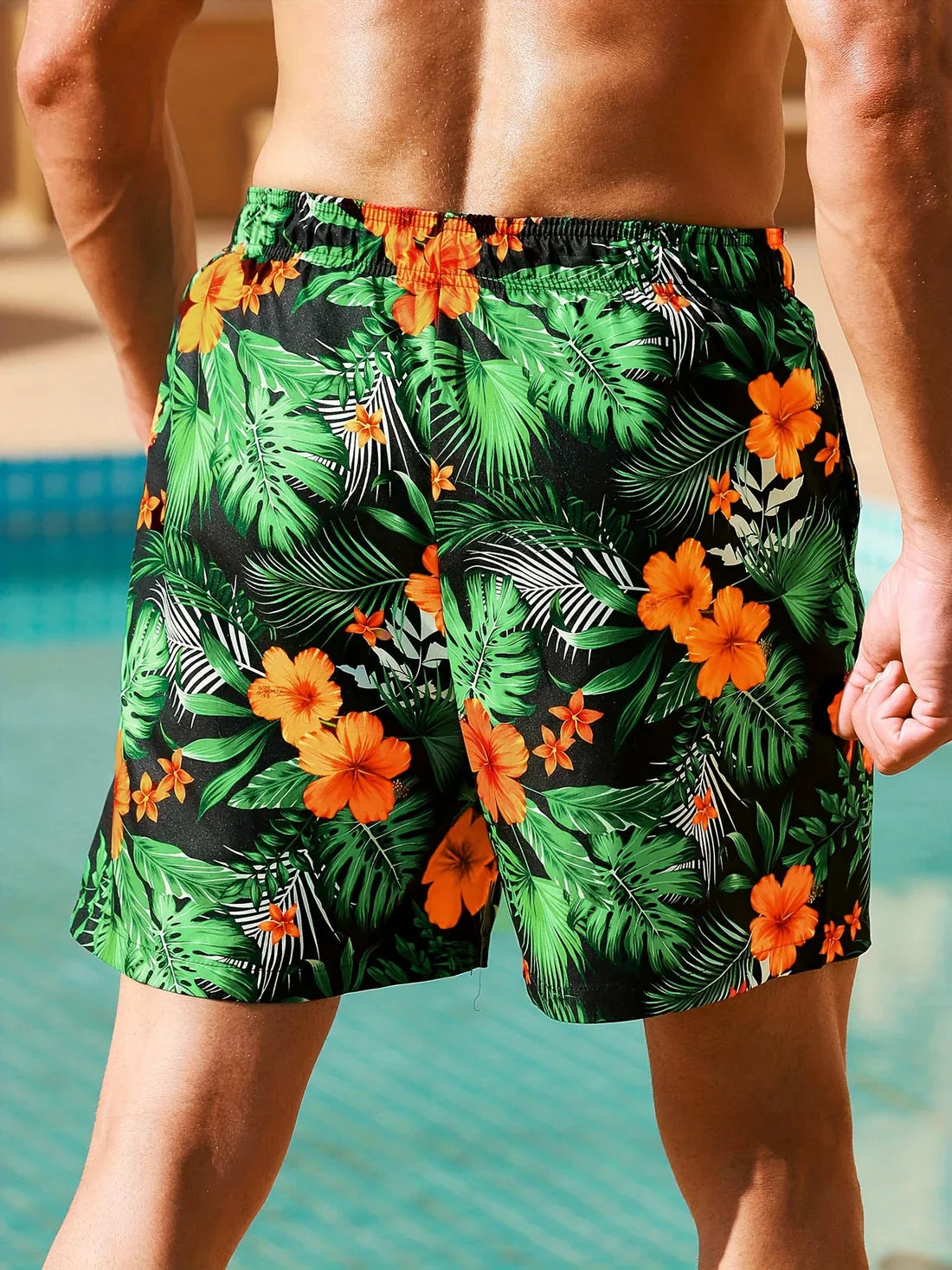 David - Short tropical à motif floral