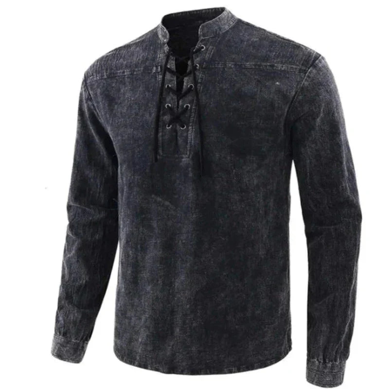 Hanski - Chemise col V pour homme