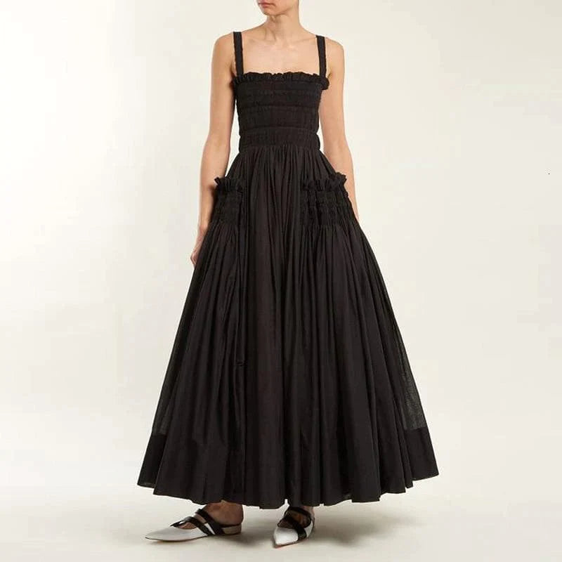 Alice - Pleated Draped Maxi Dress