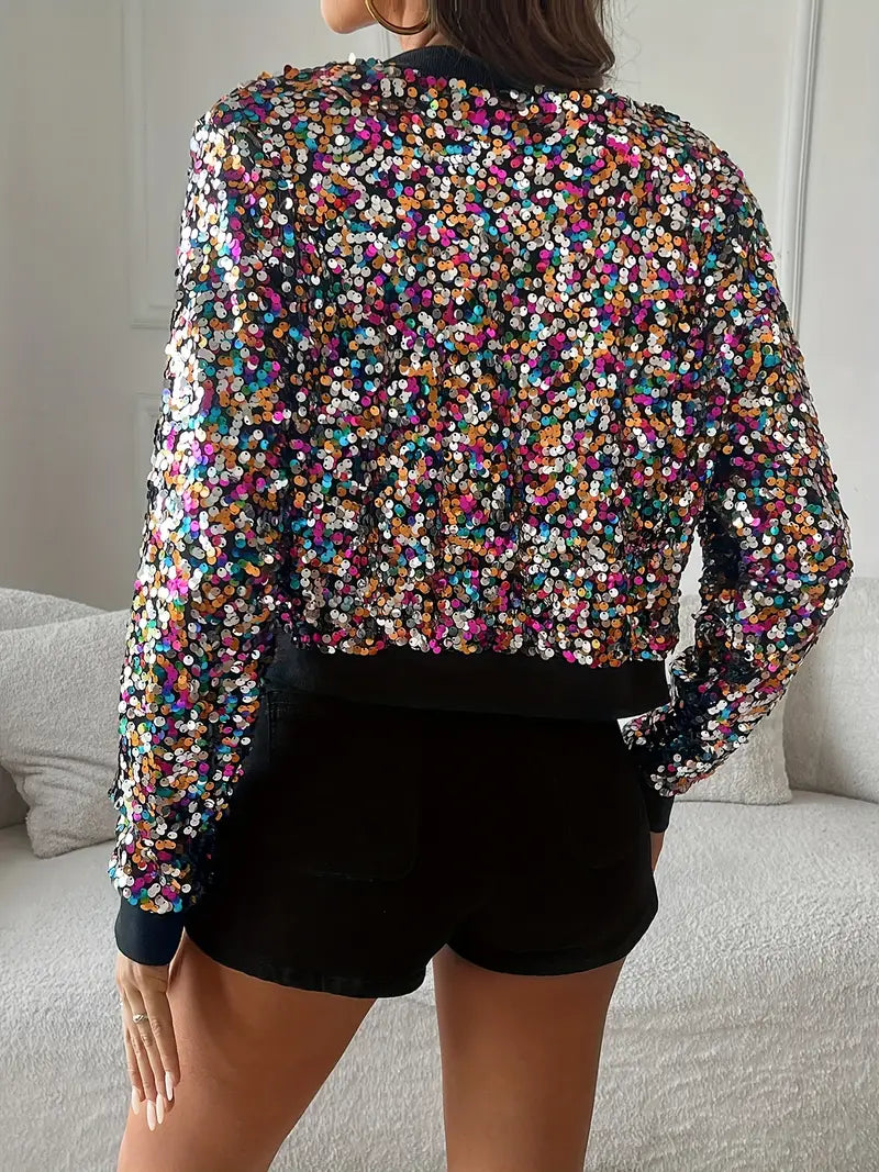 Iris - Casual women's jacket with sequins