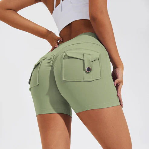 Louisa - Shorts met hoge taille en heuplifteffect